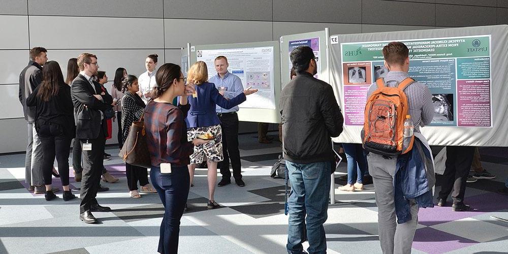 Students and presenters at a Beyond the Doctorate Research Day Poster exhibition